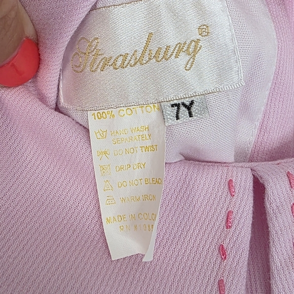 Strasburg girls pink dress, Size 7Y - Picture 6 of 9